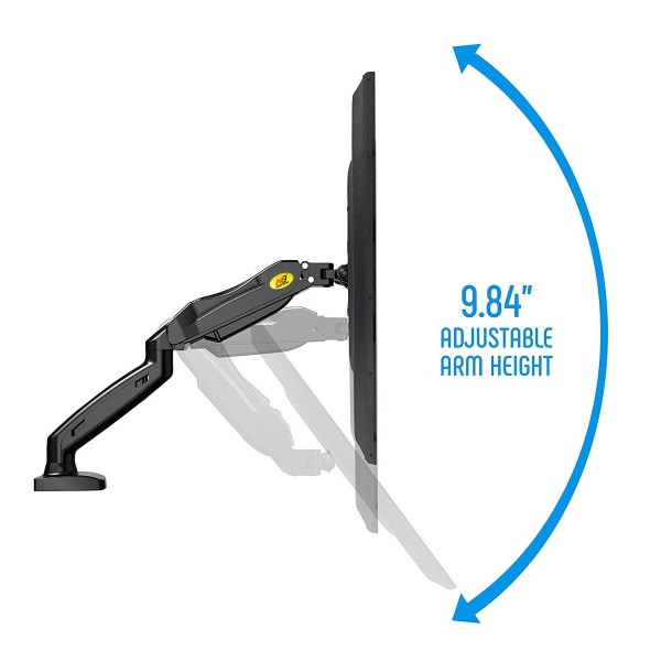 North Bayou F80 Gas Strut 17" - 30" Supported Monitor Mount
