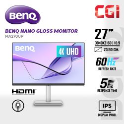 BenQ 31.5" MA320UP 4K IPS Nano Matte Monitor - 97% P3 Color Gamut, 90W USB-C Power Delivery, Ergonomic Stand