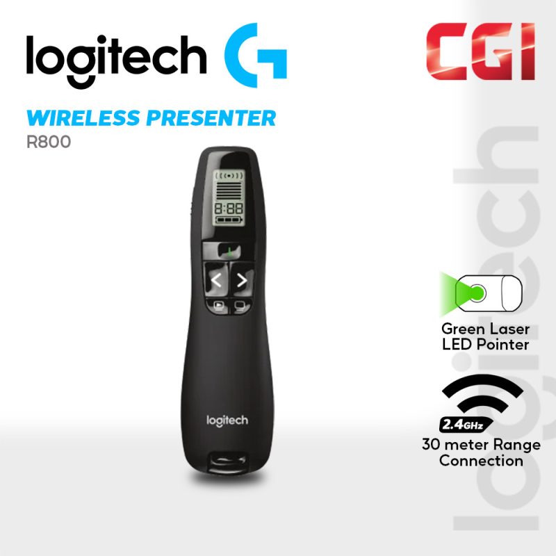 Logitech R800 Laser Presentation Remote with LCD Display