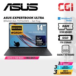 [PREORDER] Asus ExpertBook Ultra B9406CAA (Jet Fog) Laptop Ultra X7 358H 32GB 1TB 14" WQXGA+ OLED Touch W11Home - B9406CAA-TH1140WS