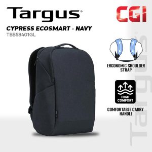 Targus 15.6" Cypress EcoSmart Slim Backpack in Navy - TBB58401GL