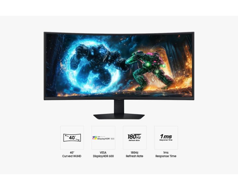 Samsung 40” Odyssey G7 G75F LS40FG752EEXXS ( VA, WUHD, HDR10+, 180Hz, 1ms, Freesync Premium Pro ) Curved Gaming Monitor