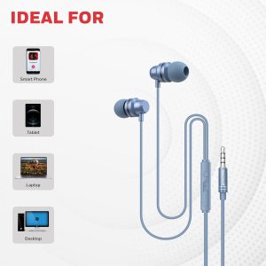 Honeywell Moxie V50 Wired In-Ear Earphones (Blue) - HC000404/AUD/WEP/BLU/3.5