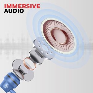 Honeywell Moxie V50 Wired In-Ear Earphones (Blue) - HC000404/AUD/WEP/BLU/3.5