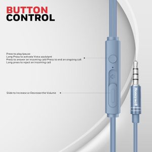 Honeywell Moxie V50 Wired In-Ear Earphones (Blue) - HC000404/AUD/WEP/BLU/3.5