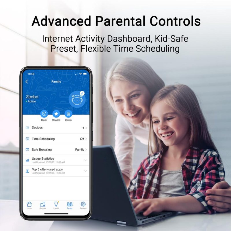 Asus RT-BE3600HP WiFi 7 AiMesh 3600 Mbps MLO Parental Control Extendable Router