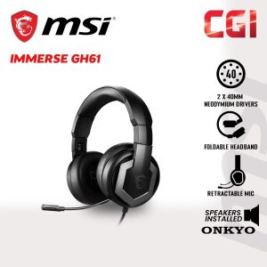 MSI Immerse GH61 Onkyo Virtual 7.1 Surround Sound Wired Gaming Headset