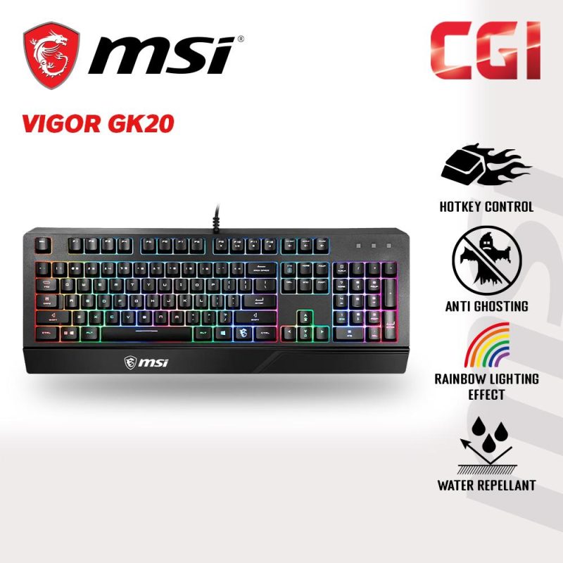 MSI Vigor GK20 Wired Gaming Keyboard