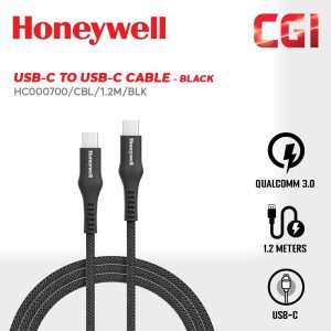 Honeywell Type-C to Type-C Cable 1.2 Meter (Black) - HC000700/CBL/1.2M/BLK