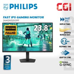Philips 24" Evnia 24M2N3200PF FHD Fast IPS Adaptive Sync G-Sync Compatible 260Hz 0.3ms Gaming Monitor