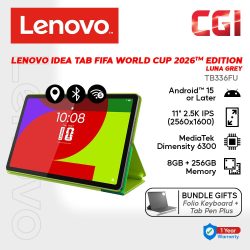 Lenovo 11" Idea Tab FIFA Edition TB336FU - MediaTek Dimensity 6300 | 8GB+256GB | Android 15 | Touchscreen with Pen & Folio Case ( ZAFR0985MY )