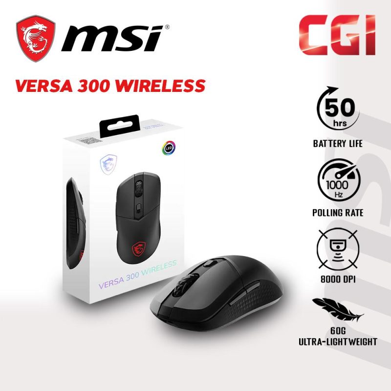 MSI Versa 300 Wireless Lightweight Gaming Mouse