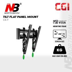 North Bayou C3-T Tilt Flat Panel TV Wall Mount Bracket for 40-65" Monitor
