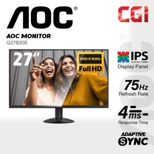 AOC 27" Q27B30E IPS QHD HDR10 Adaptive Sync 75Hz 4ms Frameless Monitor