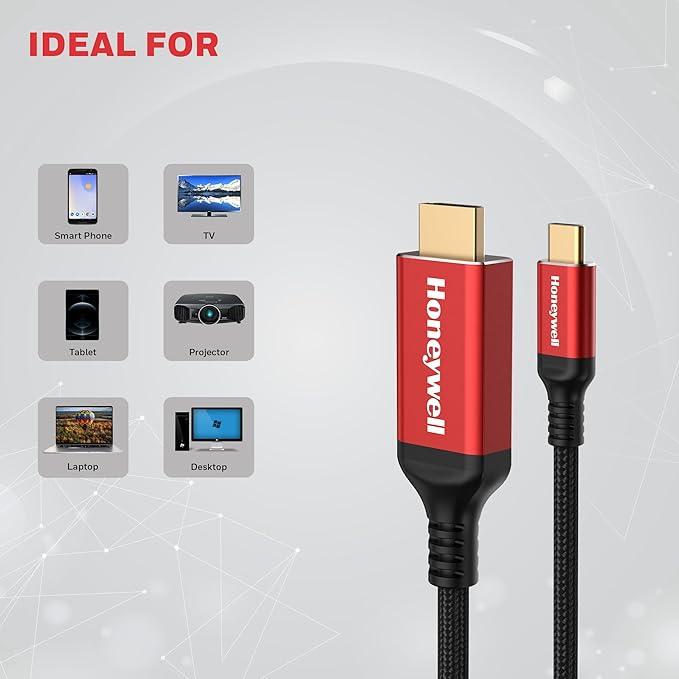 Honeywell Type C To HDMI Cable-Platinum Series -HC000015/HDM/2M/RED