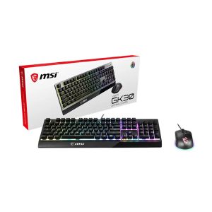 MSI Vigor GK30 Combo RGB Gaming Keyboard Mouse - Black | White