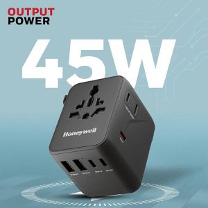 e200db730b765be036c839e8d07d12ff.jpeg Honeywell Universal World Platinum Series Travel Adapter 45W (Black) - HC000069/CHG/TRV/WHT/45W