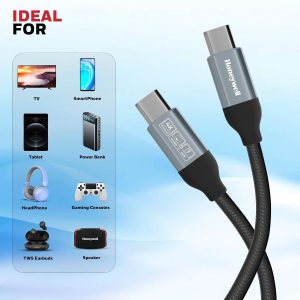 Honeywell Type C USB 3.1 Charge and Sync Cable 1.2 Meter - Black - HC000702/CBL/1.2M/BLK