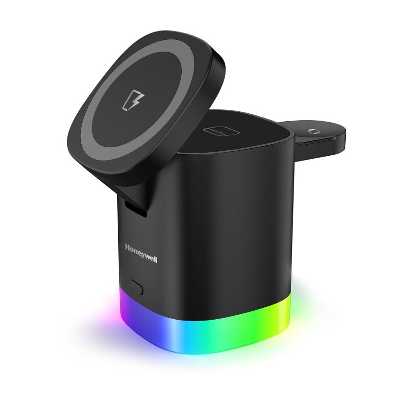 Honeywell Zest Wireless Cube 3-in-1 Charger with 23W Ultra-Fast Charging