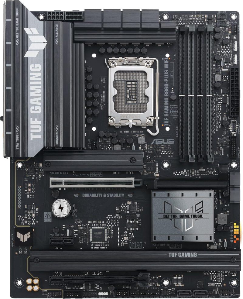 Asus TUF Gaming B860-PLUS WIFI DDR5 WiFi 7 Aura Sync Gaming Motherboard BUNDLE Processor