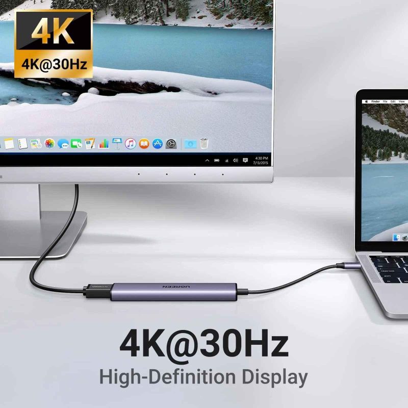 UGREEN 5-in-1 4K 60Hz 5Gbps PD100W USB-C Hub
