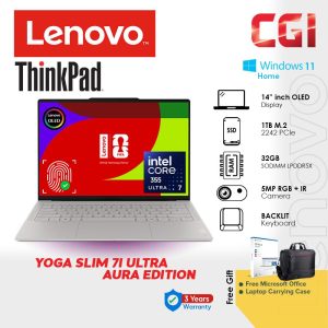 360268243f635f7d57e34981fa82e0a9.jpeg Lenovo 14" Yoga Slim 7i Ultra Aura Edition Ultra 7 355 OLED 32GB 1TB Win11Home Office 2024 3Y Premium Care Touch Laptop
