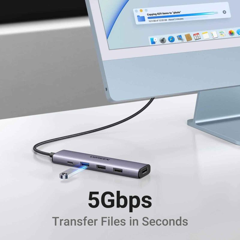 UGREEN 5-in-1 4K 60Hz 5Gbps PD100W USB-C Hub