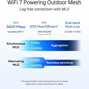 Asus ZenWiFI BD4 Outdoor BE3600 Quad-Band WiFi 7 2530 sq.ft Dual 2.5G Port Perental Control Ai Mesh Extendable Router