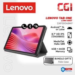 Lenovo 8.7" Tab One MediaTek Helio G85 4GB LPDDR4X 64GB Android 14 Touchscreeh Tab - ZAF00048MY