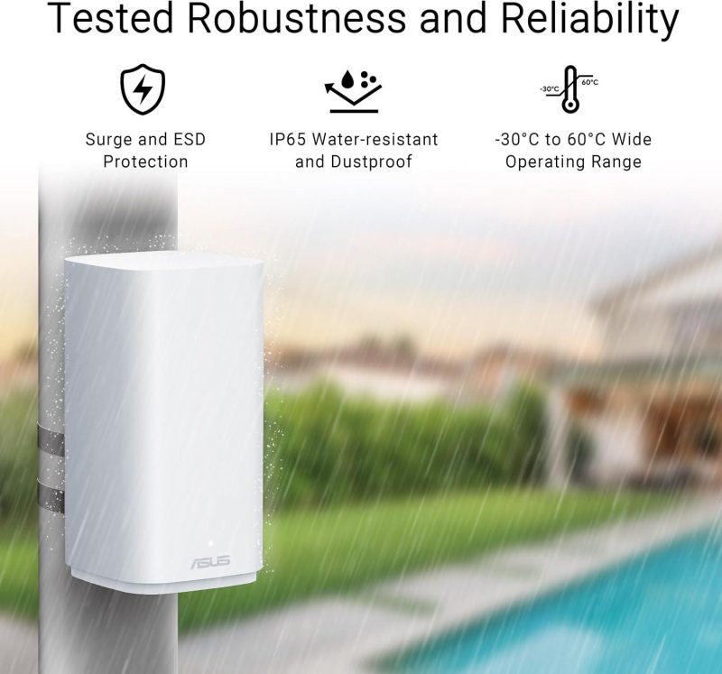 Asus ZenWiFI BD4 Outdoor BE3600 Quad-Band WiFi 7 2530 sq.ft Dual 2.5G Port Perental Control Ai Mesh Extendable Router
