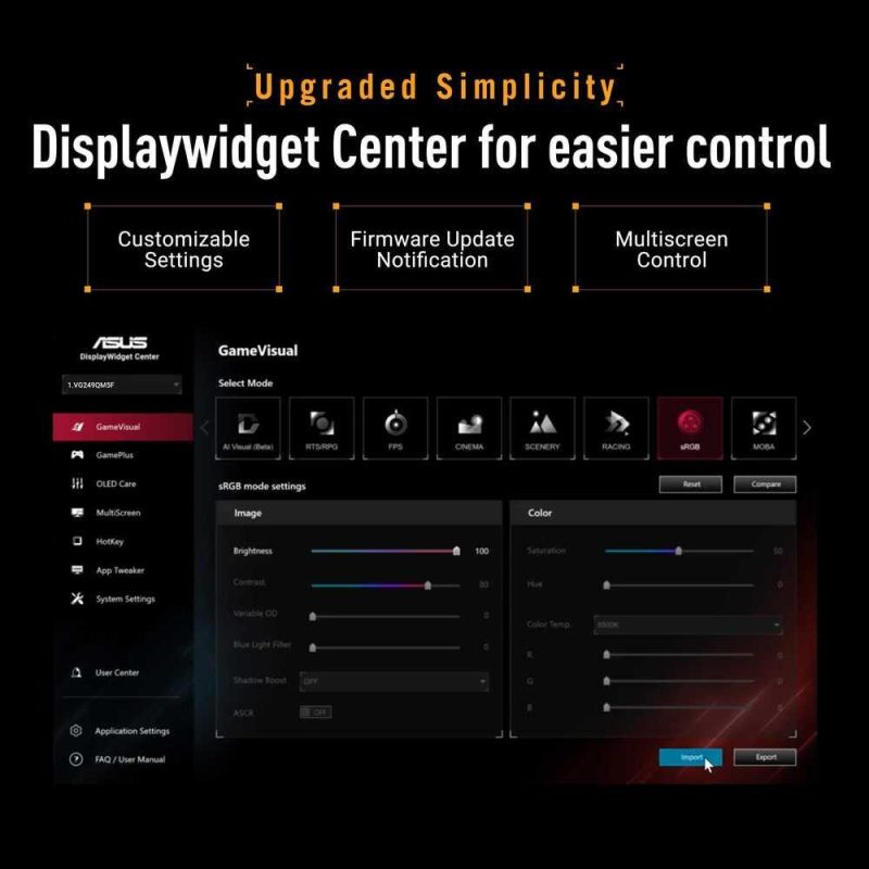 Asus TUF 23.8" VG249QM5F Fast IPS FHD HDR10 Adaptive Sync 260Hz 0.3ms Speaker Gaming Monitor