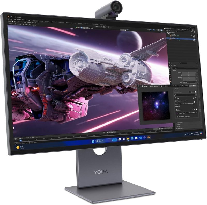 Lenovo 26.5" Yoga Pro 27UD-10 QD-0LED UHD G-Sync FreeSync 120Hz 0.03ms Speaker Daisy Chain Monitor - 67E5RAC2MY