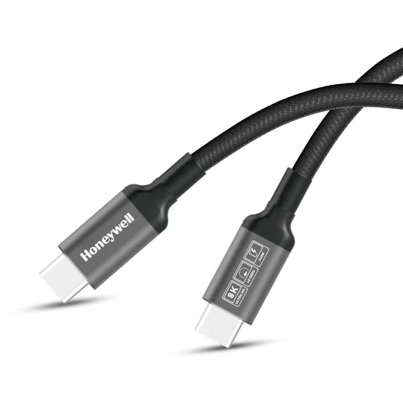 Honeywell Type-C to Type-C Braided USB 4 Cable 8K PD 240W Fast Charge - HC000706CBL1.2MBLK