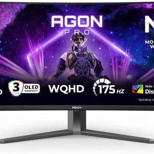 AOC Agon 34" AG346UCD WQHD QD-OLED Adaptive Sync G-Sync 175Hz 0.03ms Light FX Ergonomic Gaming Monitor