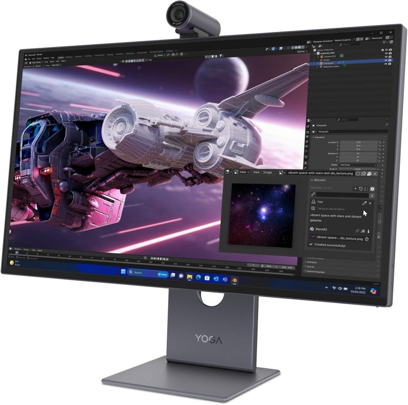 Lenovo 26.5" Yoga Pro 27UD-10 QD-0LED UHD G-Sync FreeSync 120Hz 0.03ms Speaker Daisy Chain Monitor - 67E5RAC2MY