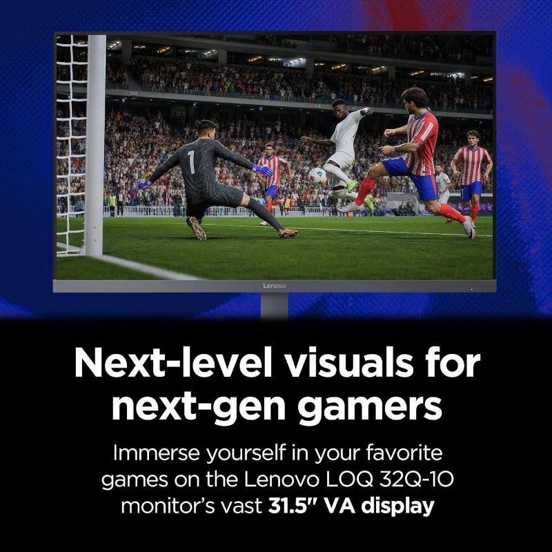 Lenovo 31.5" LOQ 32Q-10 Fast VA QHD HDR10 AMD FreeSync Adaptive Sync 180Hz 0.5ms Gaming Monitor - 68F7GAC1MY