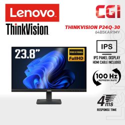 Lenovo 23.8" Thinkvision S24-4E IPS FHD 100Hz 3ms 99% sRGB 3-Side NearEdgeless Monitor - 64B5KAR1MY