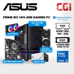 PRIME Bi5 14th Gen Gaming PC Set ( Intel Core i5 | Nvidia RTX5060Ti | 16GB RAM | 512GB SSD | Win11Home Trial )