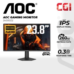 AOC 24" AGON 24G50Z2 Fast IPS FHD HDR10 Adaptive Sync 260Hz 0.3ms Frameless Gaming Monitor
