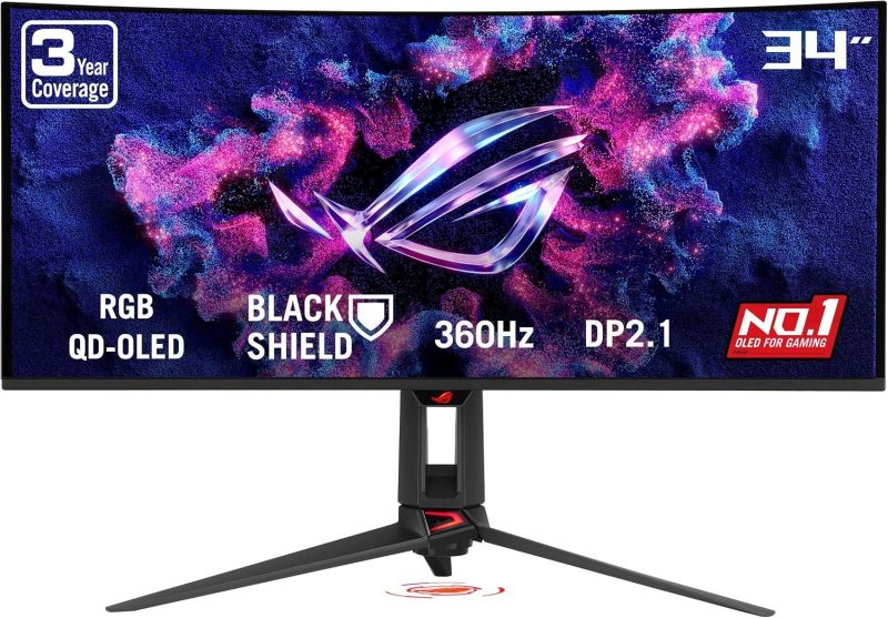 [LATEST] Asus 34" ROG Swift OLED PG34WCDN Tandem RGB QD-OLED WQHD G-Sync 360Hz 0.03ms Curved BlackShield Gaming Monitor