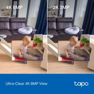 TP-Link Tapo C260 4K 8MP Pan/Tilt 360º Smart AI Home Security Wi-Fi Camera with Human Face Recognition