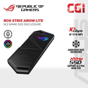 4cdc15095173783b3a7186a1457387d9.jpeg ROG Strix Arion Lite 10 Gbps M.2 NVMe SSD Enclosure - Black