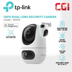 TP-Link Tapo C245D 2K 3MP Dual Lens Pan/Tilt Wide Angle Smart Dual Ai Detection Security Camera
