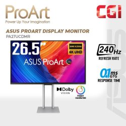 Asus 27" Proart PA27UCDMR QD-0LED 4K UHD HDR10 99% DCI-P3, ΔE < 1 Thunderbolt 4 PD96W Ergonomic Professional Monitor