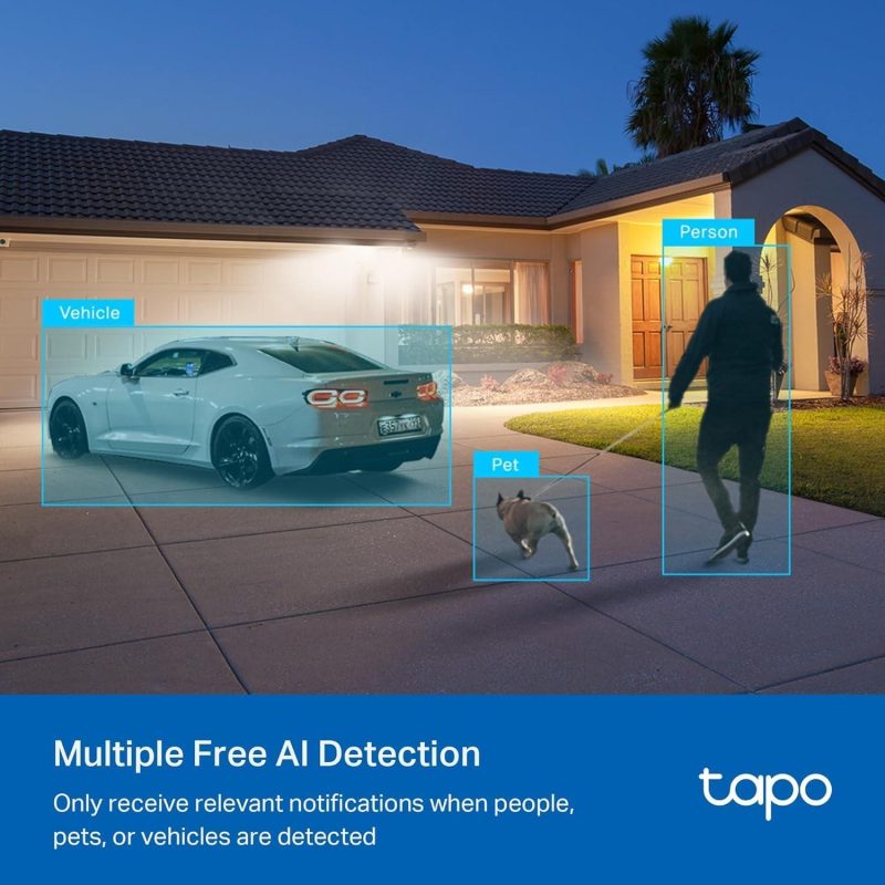 TP-Link Tapo C520WS 2K QHD 360° Outdoor Pan/Tilt Smart Ai Dectection IP66 Security Wi-Fi Camera