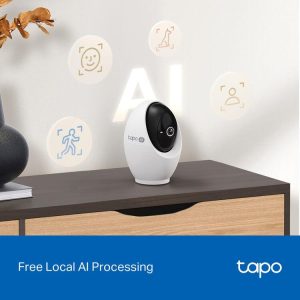 TP-Link Tapo C260 4K 8MP Pan/Tilt 360º Smart AI Home Security Wi-Fi Camera with Human Face Recognition