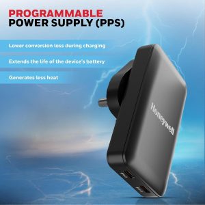 Honeywell 45W GAN Zest Ultrafast Dual Type-C Multi-Plug Ultra Thin Wall Charger