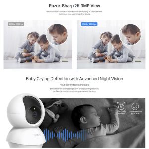 TP-Link Tapo C210 | C211 2K 3MP Home Security Wi-Fi Camera 360° Pan Tilt Night Vision Two-Way Audio