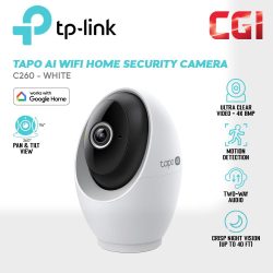 TP-Link Tapo C260 4K 8MP Pan/Tilt 360º Smart AI Home Security Wi-Fi Camera with Human Face Recognition