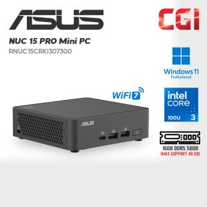 Asus NUC 15 Pro RNUC15CRKI307300 (Intel Core 3 Processor 100U) Win11Pro with Office Mini PC